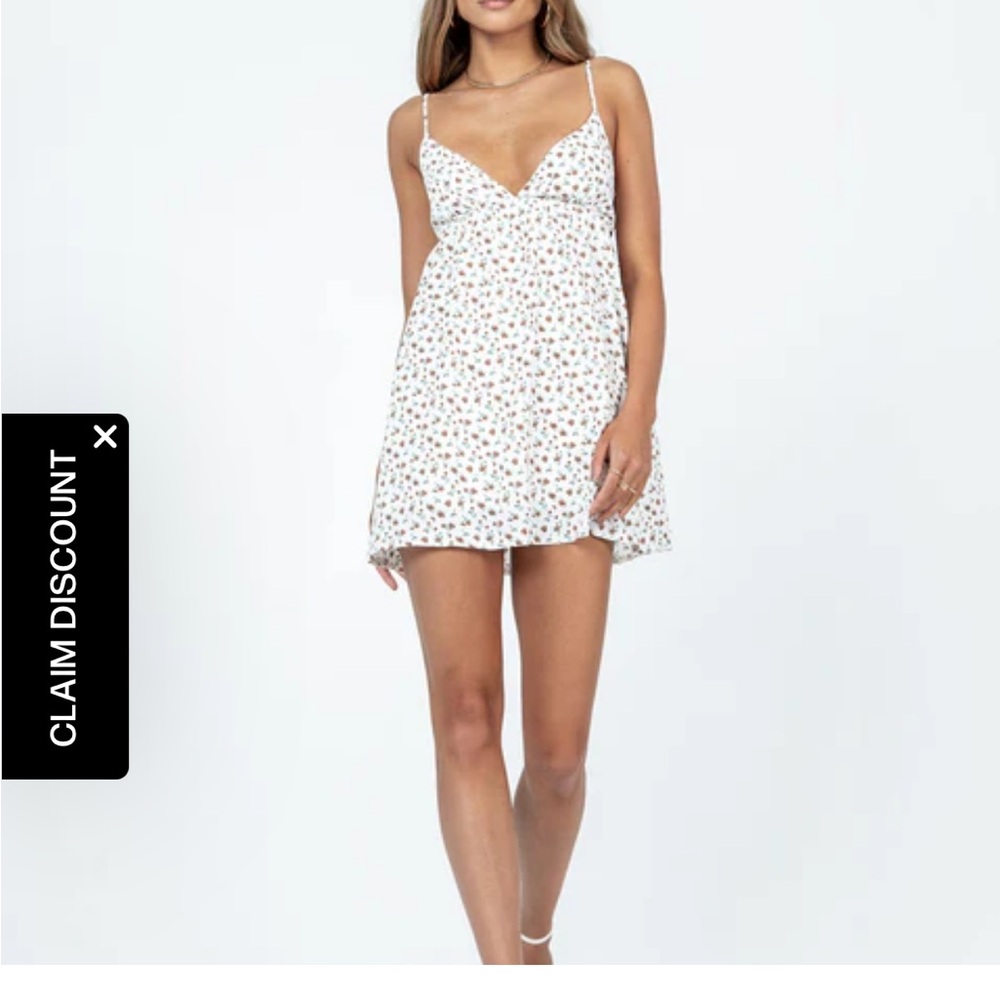 Princess Polly koko White Babydoll Mini Dress
